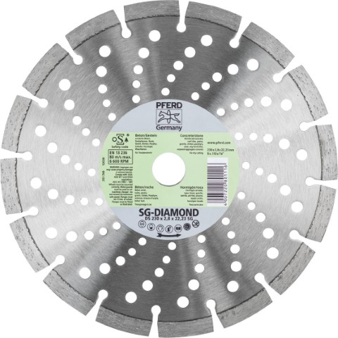 PFERD DIAMOND BLADE SEGMENTED DS 230 X 2.8 X 22.23 SG 